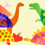 подделка из бумаги динозавры